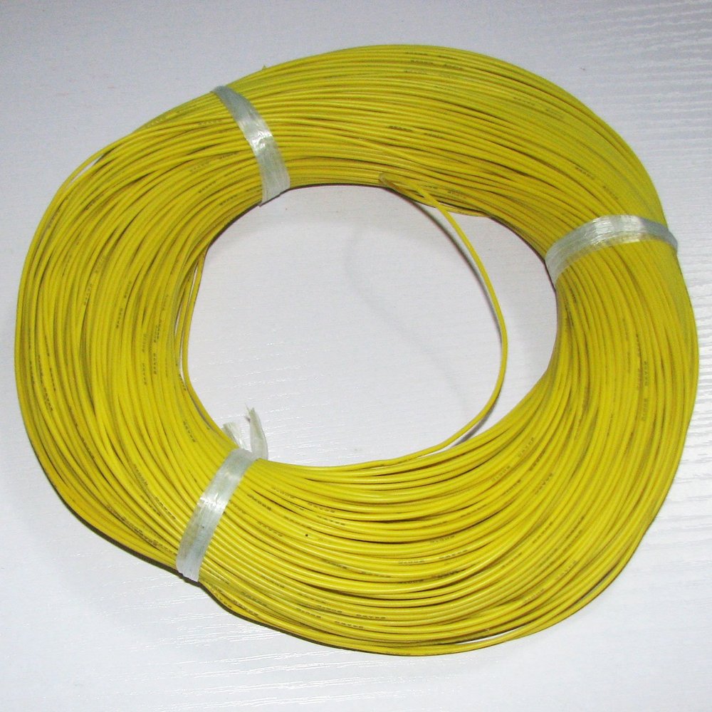 ECHOBBY 24AWG Yellow Soft Silicone Wire 10M Bending & Cold-Freeze & High-Temperature Resistant