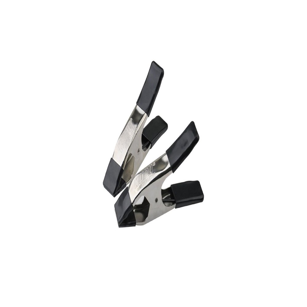 Kupo 6" Steel Spring A Clamp, Heavy Duty Grip Clamp Set of 2 for Holding Reflectors, Cards, Seamless Paper, and Accessories on Stands, Tables, and Studio Rigging Surfaces (KG303711)