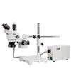AmScope 3.5X-180X Trinocular Stereo Zoom Microscope with a Fiber Optic Ring Light and 5MP Camera view 2