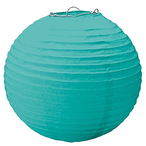 Robin's-egg Blue Paper Lantern, 15.5"