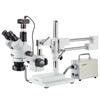 AmScope 3.5X-90X Zoom Stereo Trinocular Microscope with LED Fiber Optic Ring Light and 10MP Camera view 1