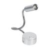 Led Wall Light Reading Lamp with Goose-Neck Warm Cool White Bed Light for Bedroom Bathroom -AC85-265V, Sliver (Color : 6500K, Size : 3W) view 1
