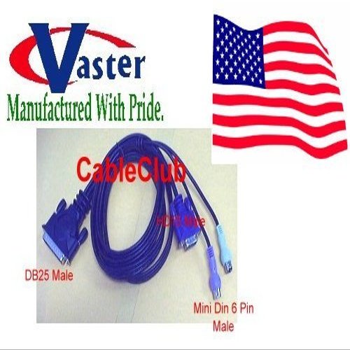 SuperEcable - 15089-6 Ft - DB25 Male KVM Cable Set