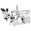 AmScope 7X-45X Simul-Focal Trinocular Boom Stereo Microscope with LED Fiber Optic Light and 10MP Camera view 2