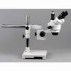 AmScope 3.5X-180X Trinocular Stereo Zoom Microscope on Boom Stand with Fiber Optic Light and 10MP Camera view 2