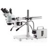 AmScope 3.5X-180X Trinocular Stereo Zoom Microscope on Boom Stand with Fiber Optic Light and 10MP Camera view 3