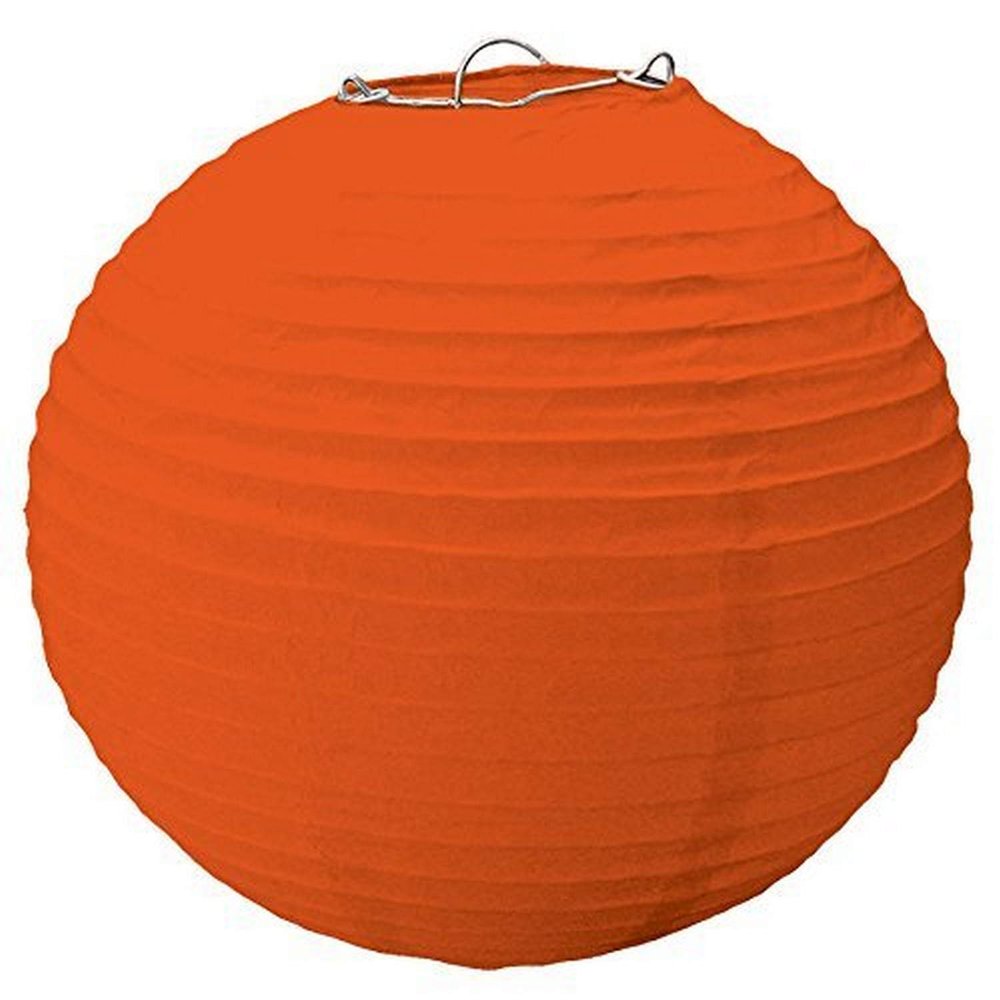 Amscan 241600.05 Paper Lanterns, 15 1/2 inches, orange