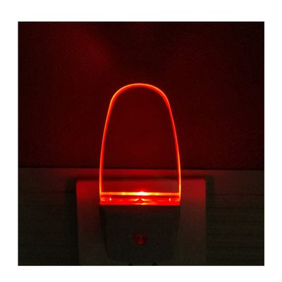 GREENIC Red Plug in LED Night Light 2 Pack Dusk to Dawn Sensor for Bedroom, Bathroom, Kitchen, Hallway