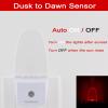 GREENIC Red Plug in LED Night Light 2 Pack Dusk to Dawn Sensor for Bedroom, Bathroom, Kitchen, Hallway view 2