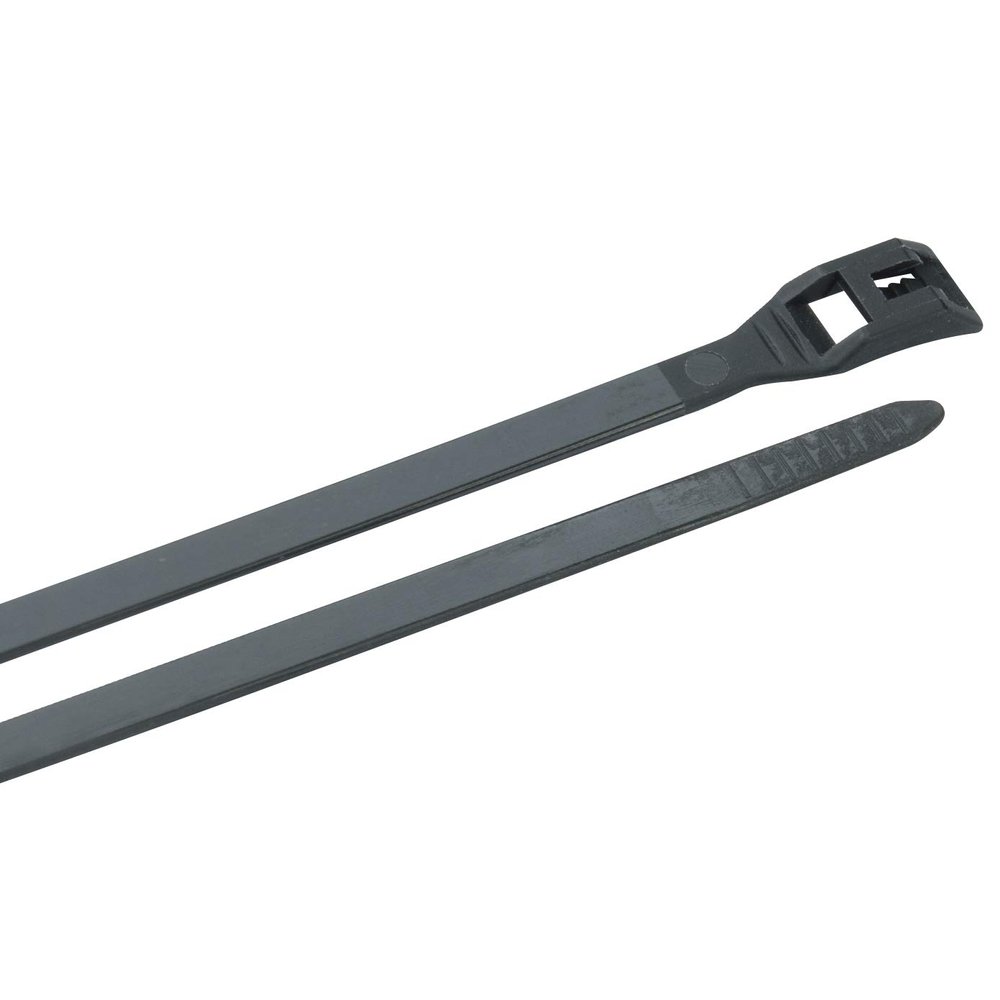 Ancor 199324 Cable Tie, Low Profile, 8", Black, 20pc