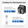 BAOMAIN 5-Pack10A 250V IEC 60320 C14 Power Inlet Socket with Fuse Holder, Panel Mount 3 Pin Male Receptacle with UR TUV CE CCC Certified, Includes 10 Fuses and 10 Screws per Pack view 2