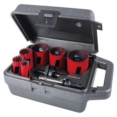 Morse MHS02E, 8 Piece, Electrician's Bimetal Hole Saw Kit, 1 Kit
