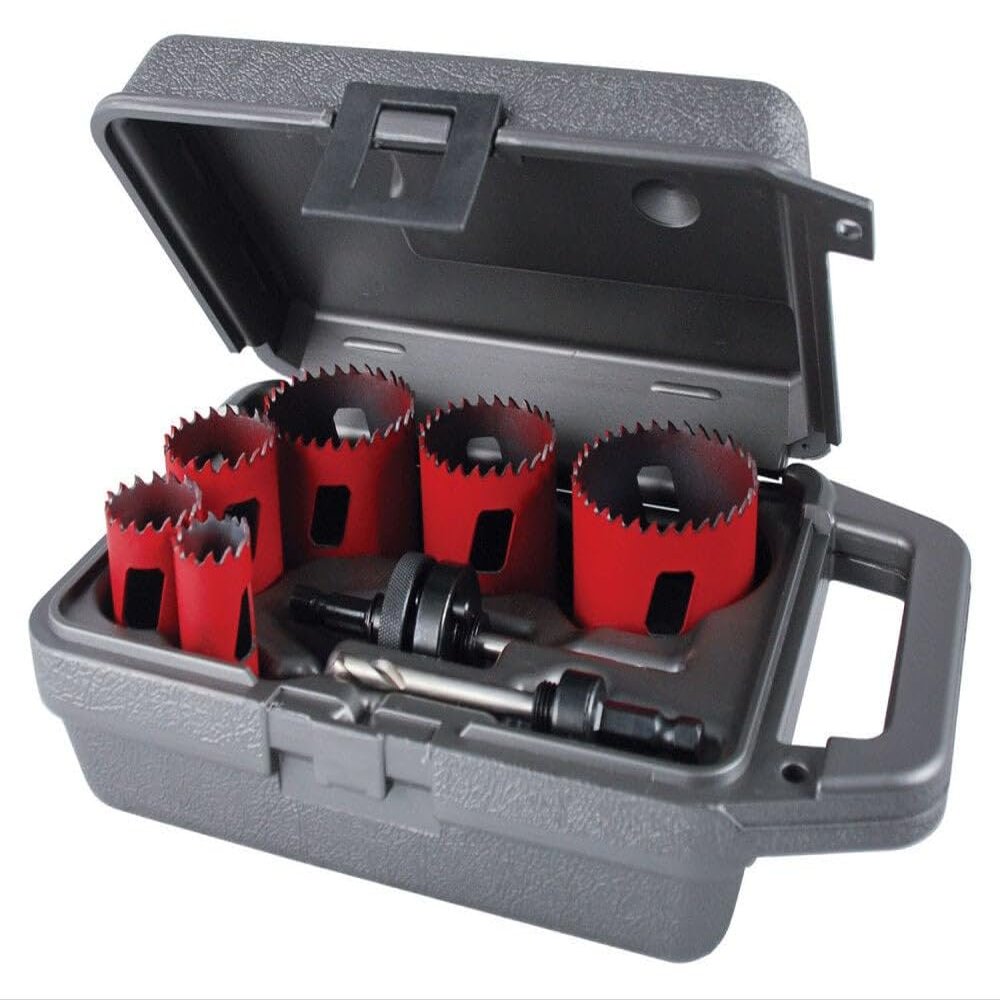 Morse MHS02E, 8 Piece, Electrician's Bimetal Hole Saw Kit, 1 Kit