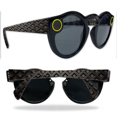 MightySkins Skin Compatible with Snapchat Snapchat Spectacles - Black Wall | Protective, Durable, and Unique Vinyl Decal wrap Cover | Easy to Apply, Remove, and Change Styles | Made in The USA