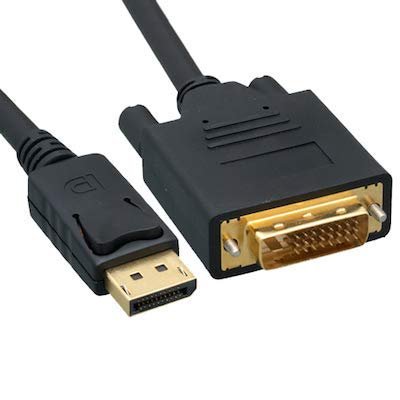 10 Foot DisplayPort to DVI Video Male to Male HD, 1080P Black Cable by Custom Cable Connection