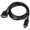 10 Foot DisplayPort to DVI Video Male to Male HD, 1080P Black Cable by Custom Cable Connection view 2