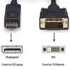 10 Foot DisplayPort to DVI Video Male to Male HD, 1080P Black Cable by Custom Cable Connection view 3