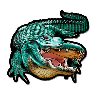 Alligator Gator Jaws - 5" Vinyl Sticker - for Car Laptop I-Pad - Waterproof Decal