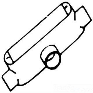 Mulberry 14841 Die Cast Aluminum Type T Combination Conduit Body with Cover and Gasket 1/2 Inch