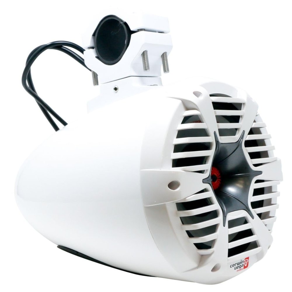 CERWIN-VEGA! 8" Stroker Pro 3-Way Marine Tower Speaker: Ultimate Audio System with 1 Inch Tweeters, Durable Coaxial Car Speakers, and Integrated LED - Enhance Your Car Audio Experience! SPMT8SW