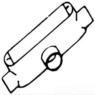 Mulberry 14842 Die Cast Aluminum Type T Combination Conduit Body with Cover and Gasket 3/4 Inch
