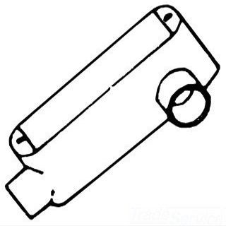 Mulberry 14812 Die Cast Aluminum Type LL Combination Conduit Body with Cover and Gasket 3/4 Inch