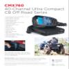 Uniden CMX760 Bearcat Off Road Series Compact Mobile CB Radio, 40-Channel Operation, Ultra-Compact for Easy Mounting, Large 7-Color Backlit LCD Display on Mic with Built-in Speaker Mic, Black view 2