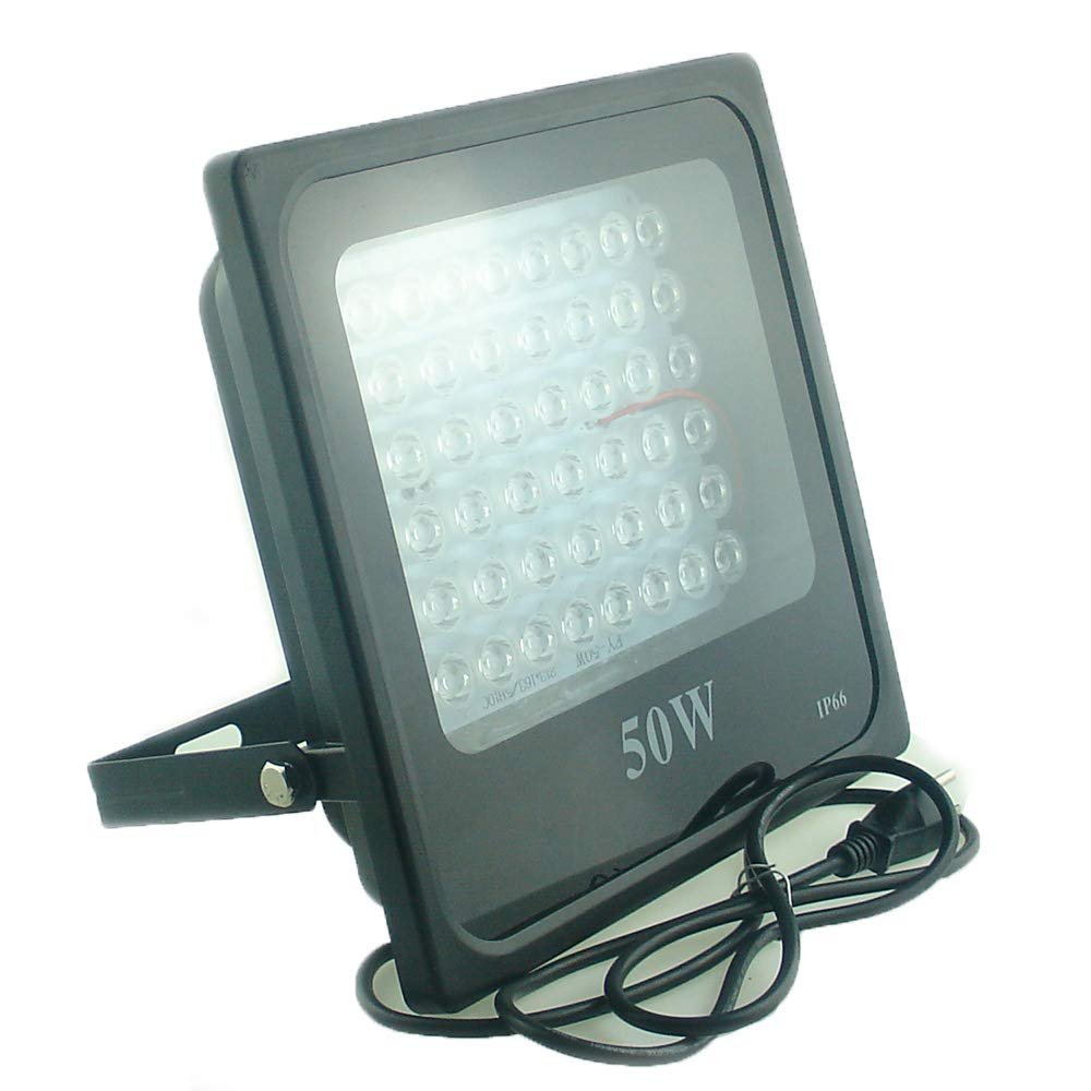 QUANS 50W Ultra Violet UV LED Light for Curing Glue Blacklight Fishing Aquarium Glow in The Dark Special Effects, 110V US Plug (50 Watt)