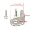 Fujiyuan 5 PCS 20mm x 16mm Hinge Corners Stainless Steel Corner Brace Joint L shape Angle Bracket Furniture Fitting Holes Connector DIY view 2