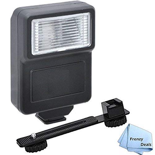 FrenzyDeals Digital Slave Flash with Bracket for Canon, Nikon, Sony,Panasonic, Samsung, Fujifilm, Olympus, Pentax, and Other DSLR Cameras, Includes Metal Hot Shoe Flash Bracket