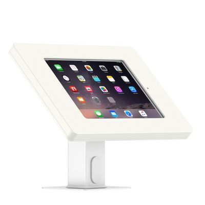 VidaMount White Home Button Covered Enclosure and Rotating & Tilting Desk/Table Mount [Bundle] Compatible with iPad mini 1/2/3