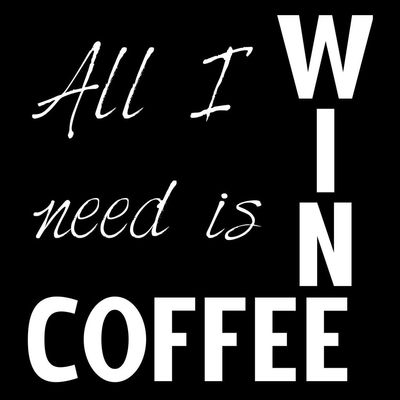 All I Need is Wine and Coffee Decal Vinyl Sticker|Cars Trucks Vans Walls Laptop| White |5.5 x 5 in|CCI1112