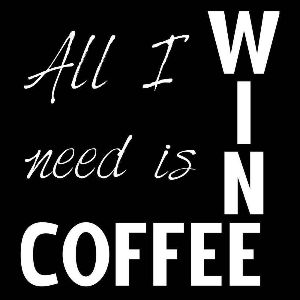 All I Need is Wine and Coffee Decal Vinyl Sticker|Cars Trucks Vans Walls Laptop| White |5.5 x 5 in|CCI1112