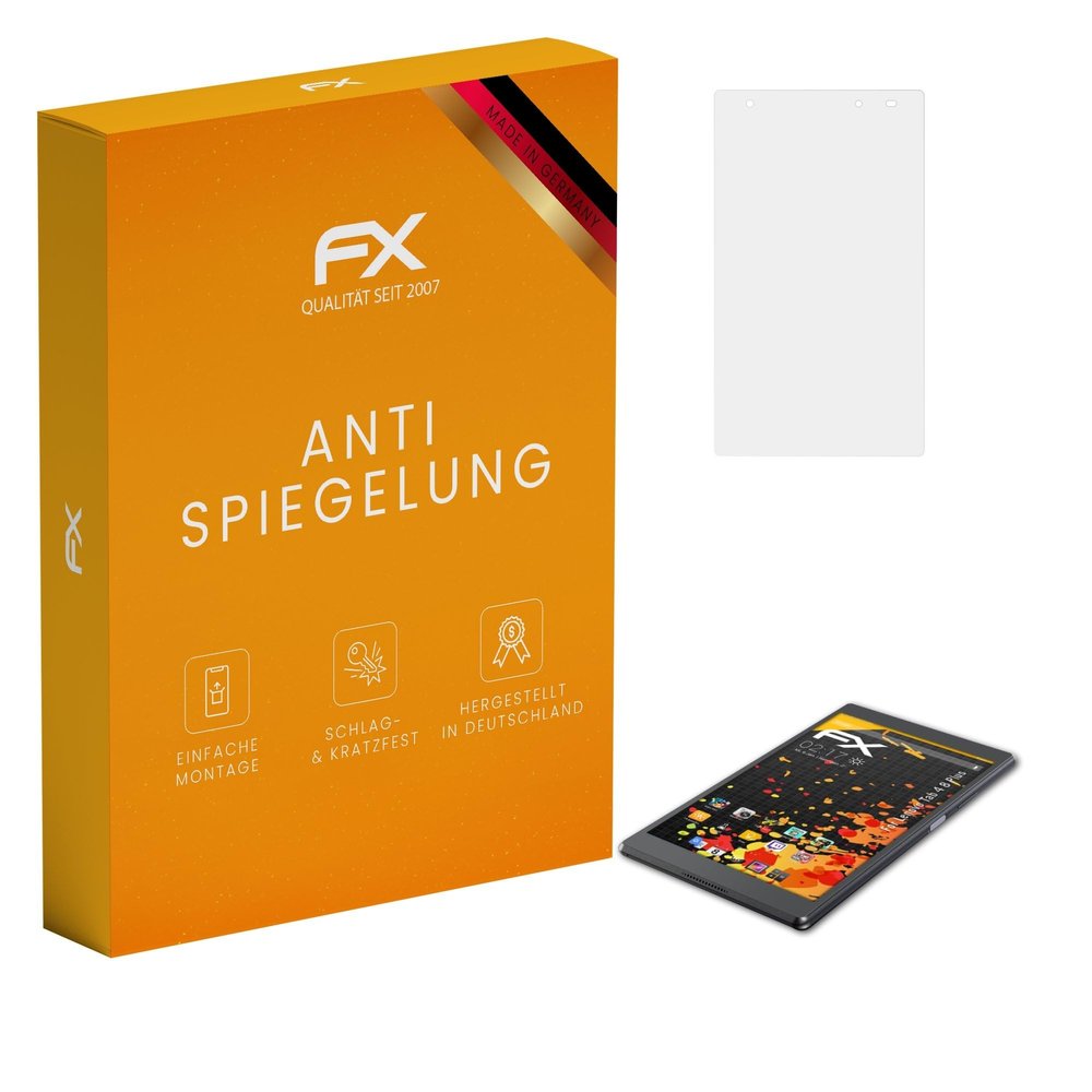 atFoliX Screen Protector compatible with Lenovo Tab 4 8 Plus Screen Protection Film, anti-reflective and shock-absorbing FX Protector Film (2X)