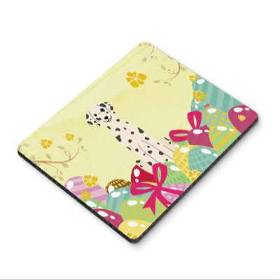 Caroline's Treasures BB6097MP Easter Eggs Dalmatian Mouse Pad, Hot Pad or Trivet for Home Office Gaming Working Computers Laptop Mouse Mat,Washable Large Mousepad