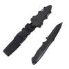 TOONOL Tactical Combat Training Rubber Dummy Knife Bayonet with Scabbard/Sheath for M4/M9/M16 Airsoft Pistol CS CF Cosplay Wargames (Black-3) view 1