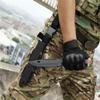 TOONOL Tactical Combat Training Rubber Dummy Knife Bayonet with Scabbard/Sheath for M4/M9/M16 Airsoft Pistol CS CF Cosplay Wargames (Black-3) view 2