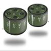 Skin Wrap Decal Set 2 Pack for Amazon Echo Dot 2 - Hearts Hunter Green (2nd Generation ONLY - Echo NOT Included) view 1