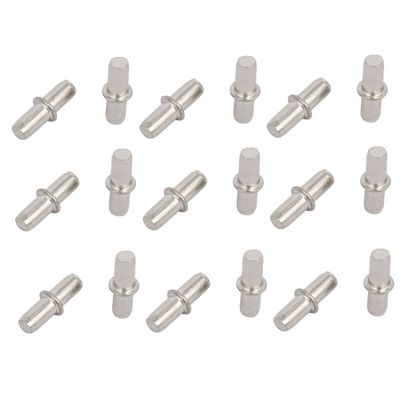 uxcell Cabinet Wardrobe 5mmx19mm Shelf Support Pins Studs Pegs Silver Tone 18pcs