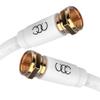 Ultra Clarity Cables RG6 Coaxial Cable Connector Set 15 FT, CL3 White Coax Cord TV Cable Wire, in-Wall Rated-Digital Audio Video Satellite Cable Extension, Gold Plated Compression Connectors - White view 1
