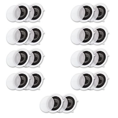 Acoustic Audio CS-IC83 in Ceiling Wall 8" Speaker 9 Pair Pack 3 Way Home Theater Flush Mount