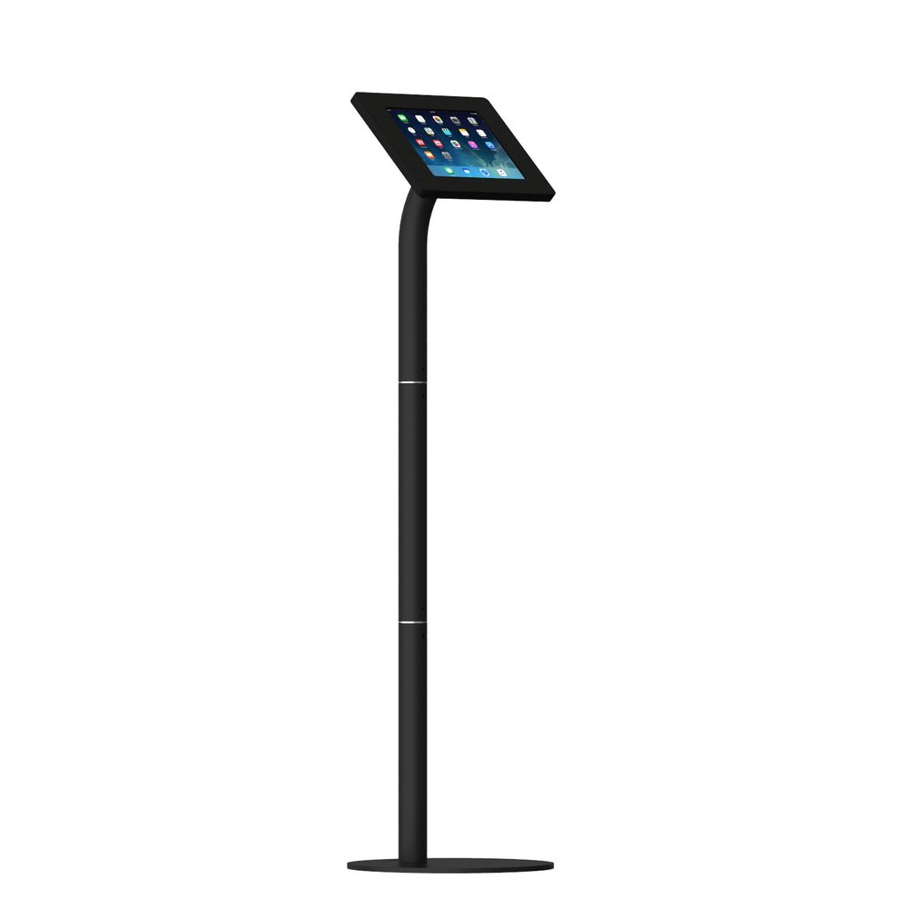 VidaMount Black Home Button Covered Enclosure and Floor Stand [Bundle] Compatible with iPad 9.7 (5th / 6th Gen), Pro 9.7", Air 1/2