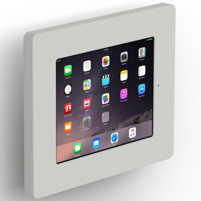 VidaMount Light Grey Home Button Covered Enclosure and Tilting VESA Wall Mount [Bundle] Compatible with iPad 2/3/4