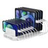 USB C PD 60W Charging Station with QC 3.0, Unitek 160W 10-Port USB Quick Charger Dock, Power Delivery Compatible with Laptop MacBook, Pixel, Upgraded Dividers view 1