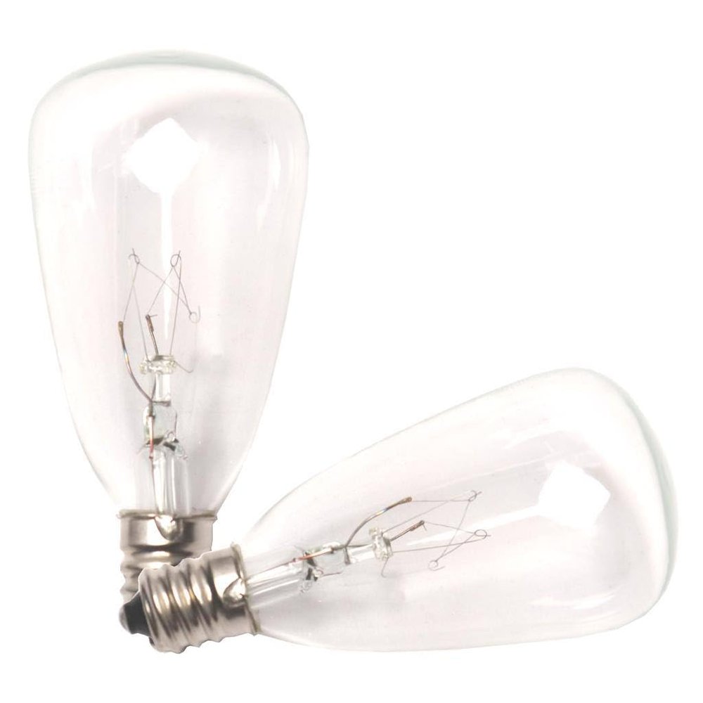 Gerson 93369-5 watt ST35 Candelabra Screw Base Clear (2 pack)