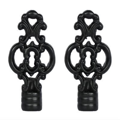 Urbanest Set of 2 Key Lamp Finials, 2 3/8-inch Tall, Black