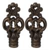 Urbanest Set of 2 Key Lamp Finials, 2 3/8-inch Tall, Bronze with Gold Highlight view 1