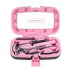 15-Piece Household Hand Tool Set with Carry Case Tool Kit with Screwdrivers, Pliers, and Wrenches Great for Home or Car by Stalwart (Pink) view 1