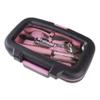 15-Piece Household Hand Tool Set with Carry Case Tool Kit with Screwdrivers, Pliers, and Wrenches Great for Home or Car by Stalwart (Pink) view 2