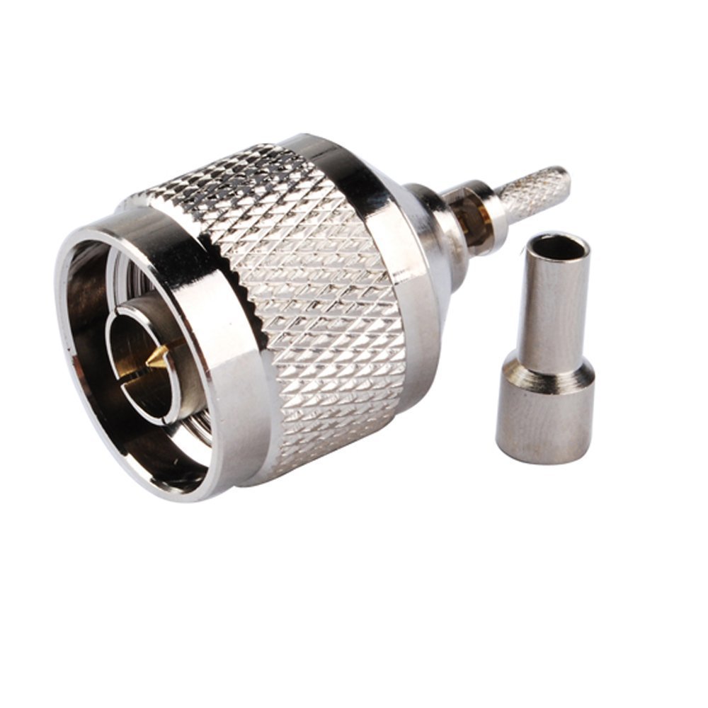 2pcs RF Connector Adapter Coaxial N Male Crimp for RG174 RG316 Cable Ships from USA